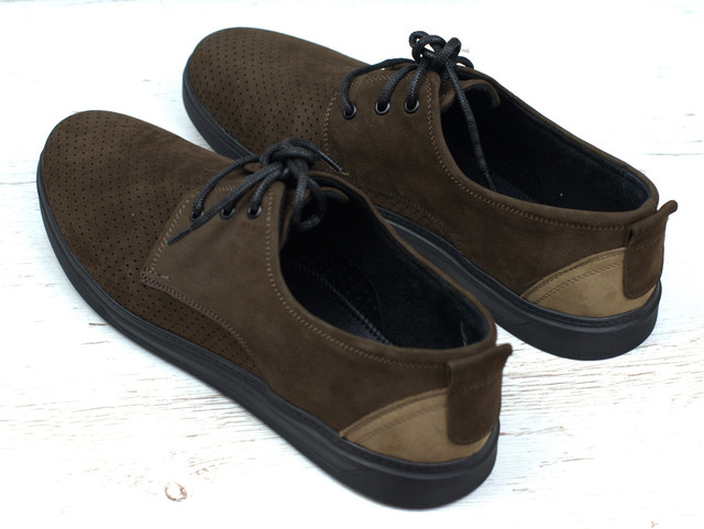 Rosso Avangard Slip-On Brown NUB Perf BS Кроссовки летние коричневые слипоны мужская обувь больших размеров Rosso Avangard Slip-On Brown NUB Perf BS