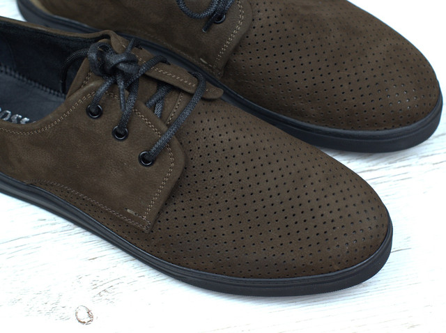 Rosso Avangard Slip-On Brown NUB Perf BS Кроссовки летние коричневые слипоны мужская обувь больших размеров Rosso Avangard Slip-On Brown NUB Perf BS