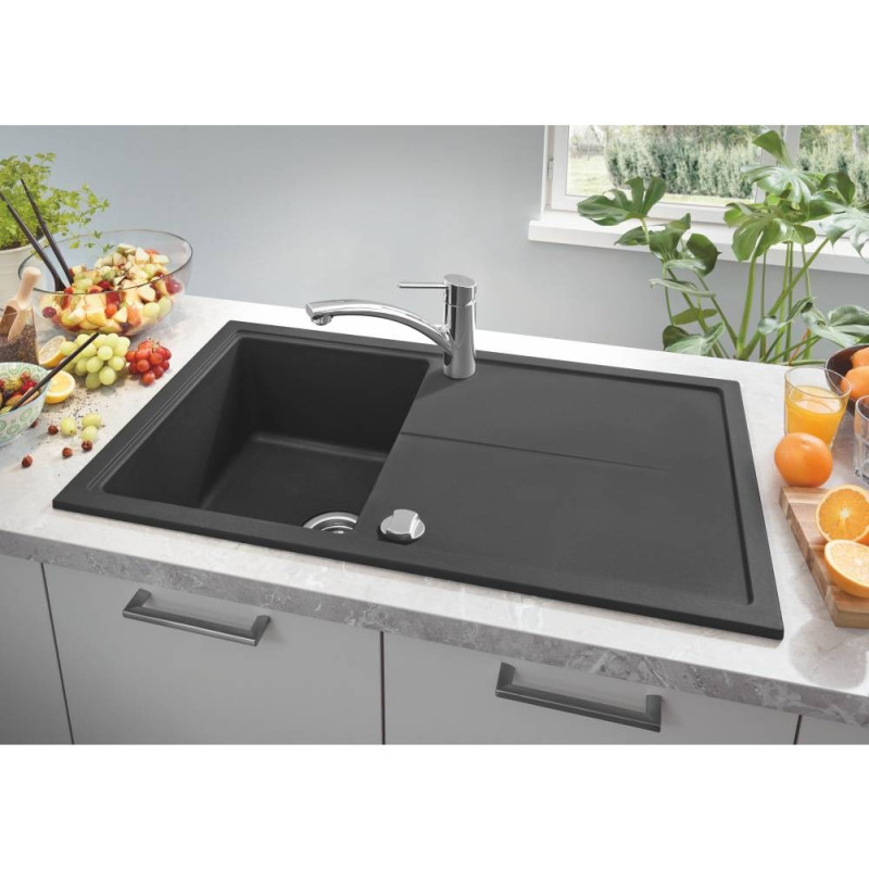 Гранітна мийка Grohe EX Sink 31640AT0 серія K400 8650 см графіт