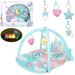 Для самих маленьких і підростаючих карапузів великий килимок для немовляти з іграшками і пианином 698-57