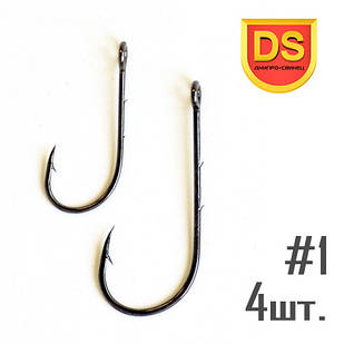 Одинарний гачок S-59 з насічками №1 Дніпро-Свинець (4 шт.)