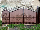 Ворота ковані з профнастилу, фото 2