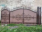 Ворота ковані з профнастилу, фото 7