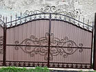 Ворота ковані з профнастилу, фото 8