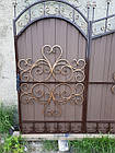 Ворота ковані з профнастилу, фото 9