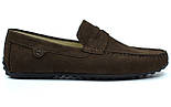 Коричневі жіночі замшеві мокасини чоловіче взуття великих розмірів Rosso Avangard ETHEREAL Arena BroNubPerfBS, фото 2