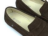 Коричневі жіночі замшеві мокасини чоловіче взуття великих розмірів Rosso Avangard ETHEREAL Arena BroNubPerfBS, фото 7