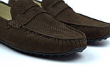 Коричневі жіночі замшеві мокасини чоловіче взуття великих розмірів Rosso Avangard ETHEREAL Arena BroNubPerfBS, фото 8