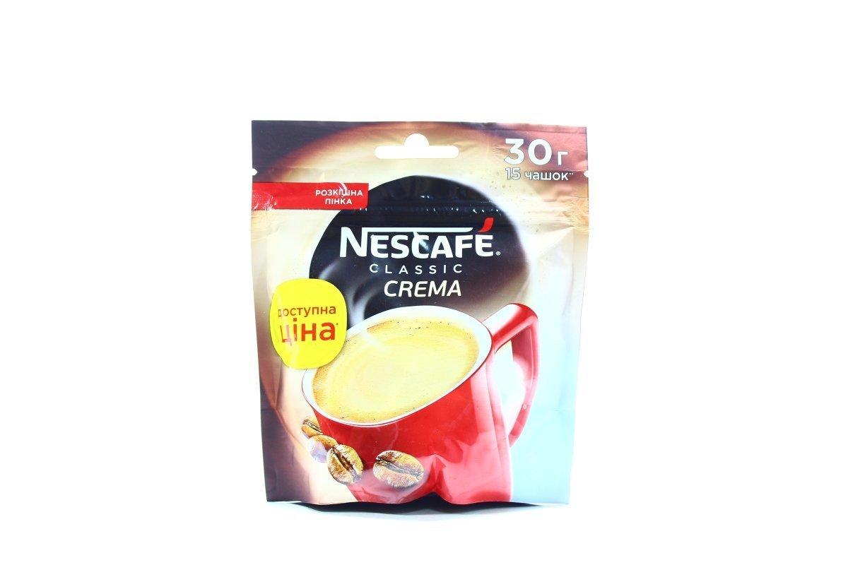 Nescafe Класик Крема кава розчинна 30 грамів у м'якому пакованні, фото 1