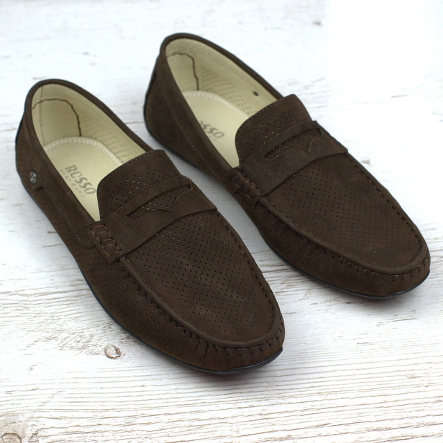 Rosso Avangard ETHEREAL Arena BroNubPerfBS Коричневі жіночі замшеві мокасини взуття великих розмірів чоловіча Rosso Avangard ETHEREAL Arena BroNubPerfBS