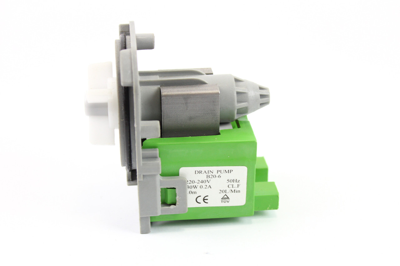 Зливний насос для пральної машини Electrolux (B20-6, 30W), 3 засувки, клеми знизу