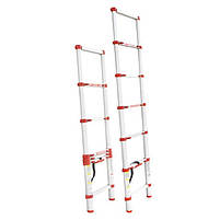 Драбина алюмінієва телескопічна INTERTOOL LT-3020, 6 ступ. 2,00 м, фото 2