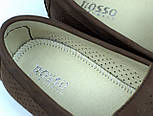 Мокасини чоловічі коричневі нубукові перфорація літнє взуття великих розмірів Rosso Avangard BS M4 Perf Capu, фото 8