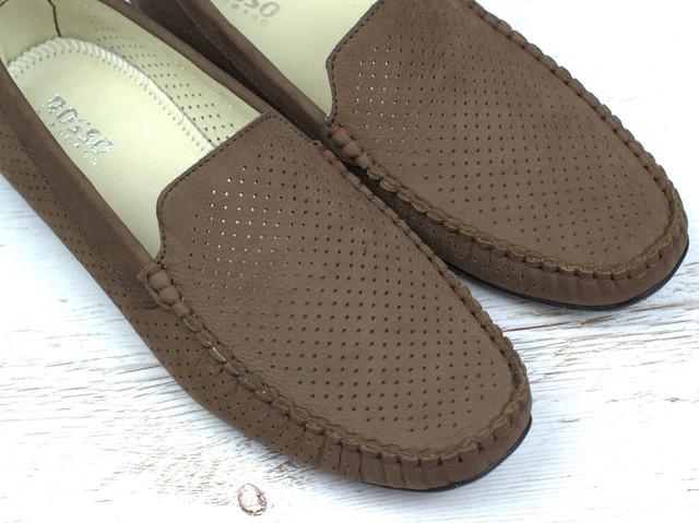 Rosso Avangard BS M4 Perf Capu Мокасини чоловічі коричневі нубукові перфорація літнє взуття великих розмірів Rosso Avangard BS M4 Perf Capu