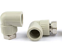 Кут з накидною гайкою 20*1/2" ППР KLD латунь