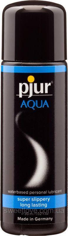 Лубрикант на водній основі pjur Aqua 30 мл, ефект бархатистою шкіри без прилипання