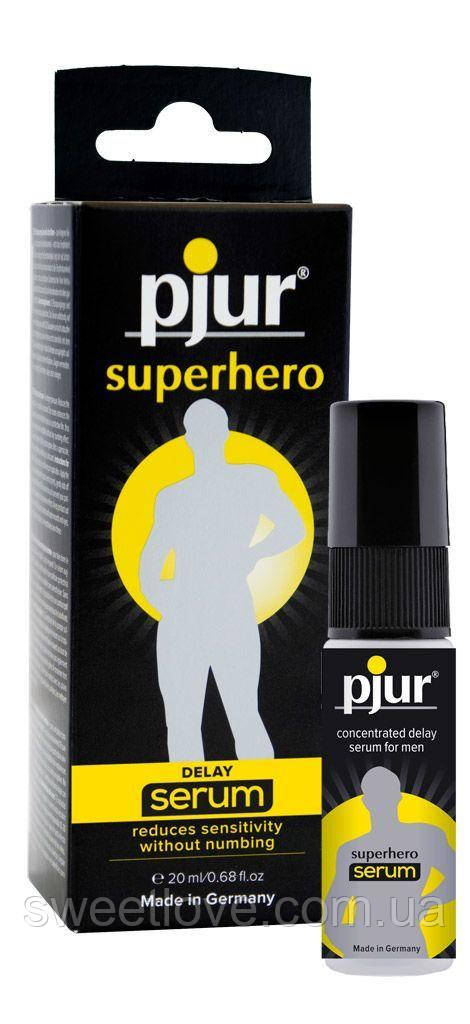 Пролонгує гель pjur Superhero Serum 20 мл, створює невидиму плівку знижує чутливість