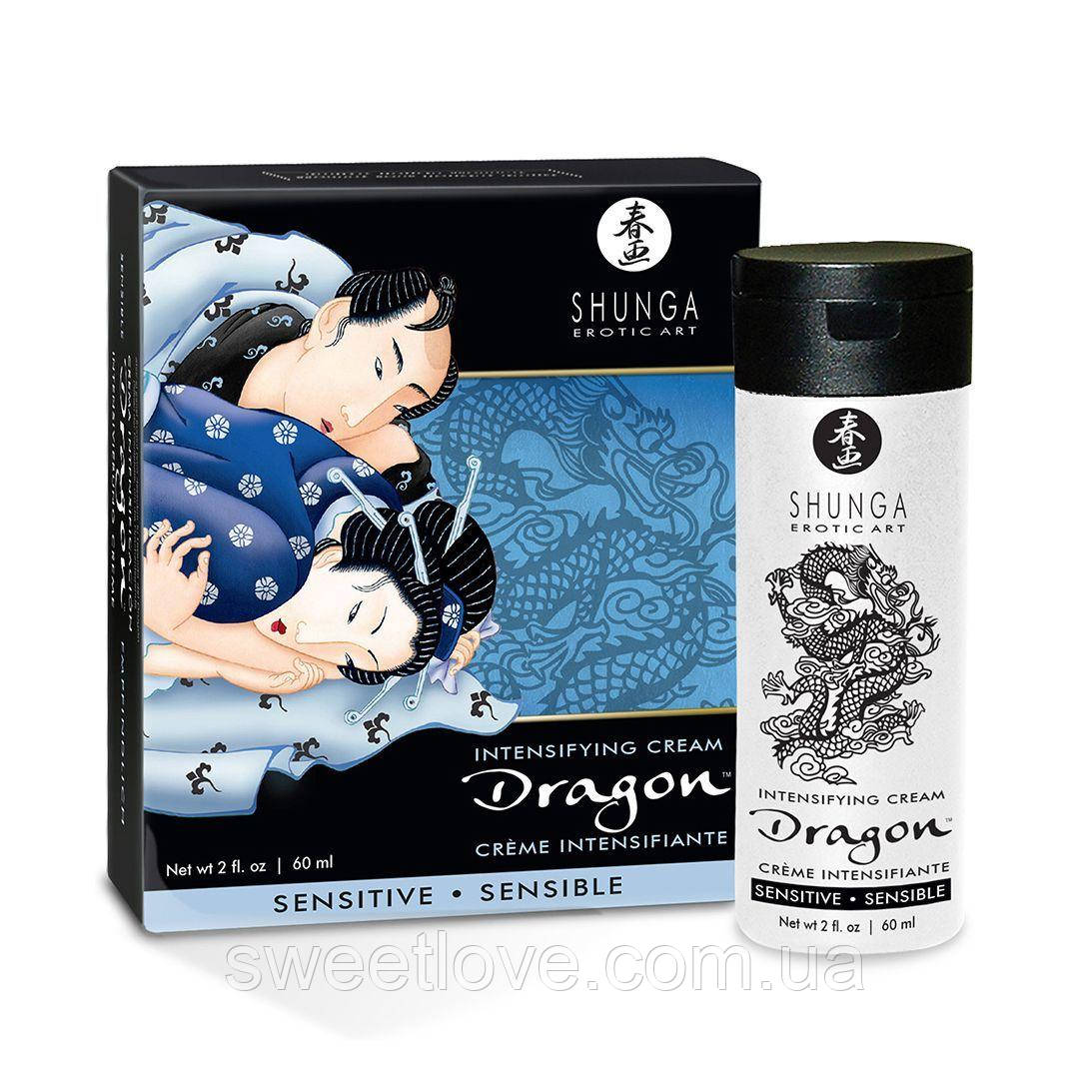 Стимулюючий крем для пар Shunga SHUNGA Dragon Cream SENSITIVE (60 мл) більш ніжний ефект