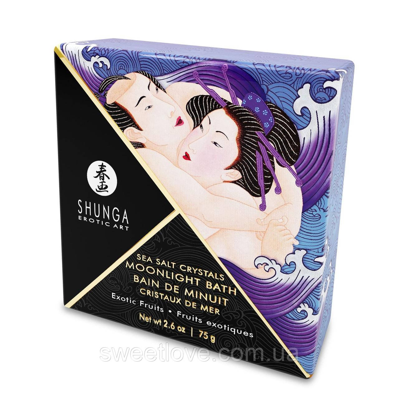 Сіль для ванни Shunga Moonlight Bath - Exotic Fruits (75 гр), сіль Мертвого моря, аромамасла