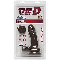 Фалоімітатор Doc Johnson The D - Super D - 6 Inch With Balls - ULTRASKYN - Chocolate, діаметр 3.8см