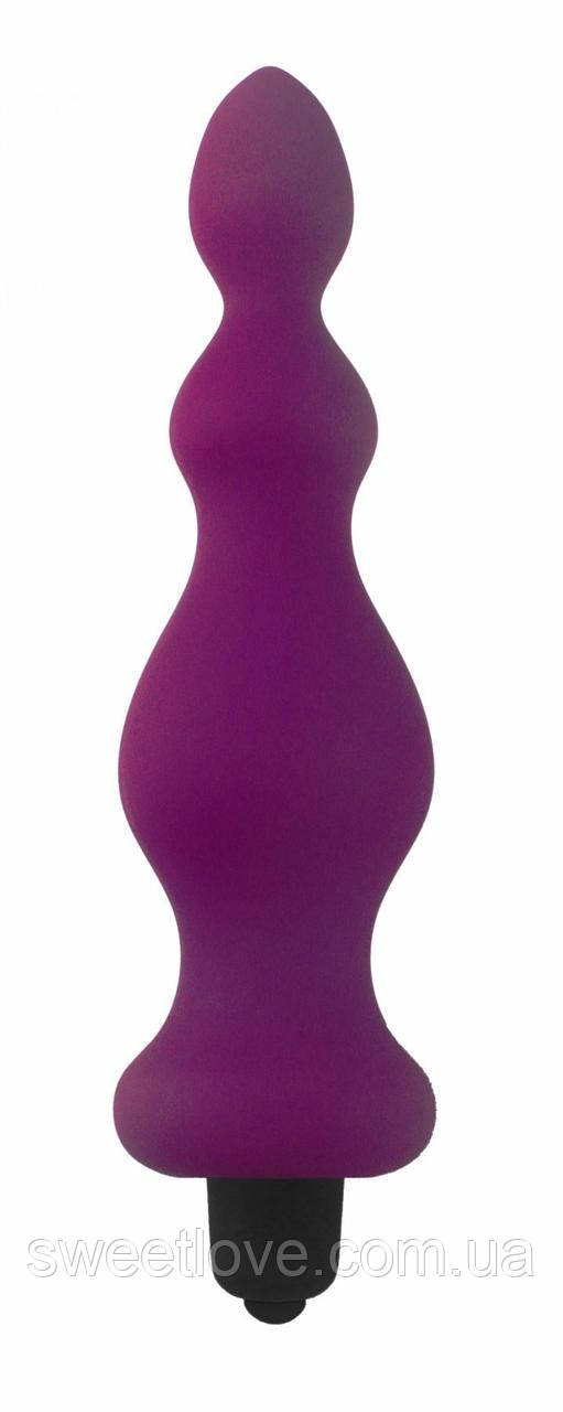 Анальна пробка з вібрацією Adrien Lastic Bullet Amuse Purple, макс. діаметр 3,9 см