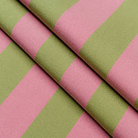 Ткань для улицы Дралон Bicolor в широкую полосу зеленого и сиреневого цвета