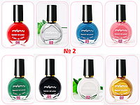 Фарба-лак для стемпінгу. Набір No 3, PINPAI, 8 шт./упак