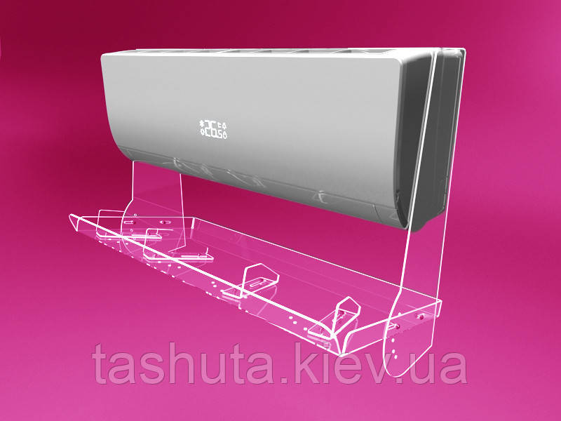 Дефлектор на кондиционер прозрачный с регулировкой, без сверления стены шириной 700мм Ташута  (38-10040-01)
