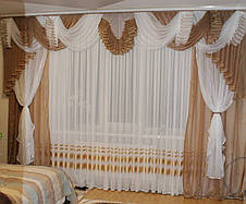 Комплект штор із ламбрекеном шифоновий No132, фото 2
