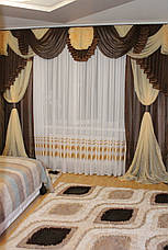 Комплект штор із ламбрекеном шифоновий No132, фото 3