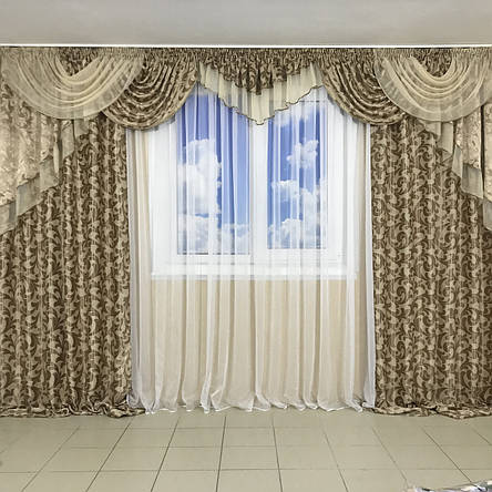 Штори в зал спальню готові No243 3,5 м, фото 2