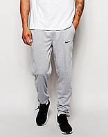 Мужские спортивные штаны Найк, штаны Nike на манжете трикотажные, (на флисе и без) S серые