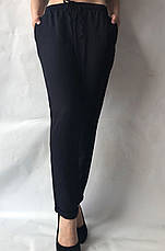 Жіночі літні штани, No23 льон жатка чорний, фото 3
