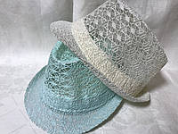 Женская шляпа федора под мужской стиль цвет только молочный 56 см