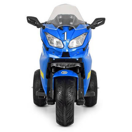 Дитячий мотоцикл Bambi M 3688EL-4 синій із двома потужними моторами, фото 3