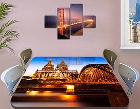 Вінілова наклейка на стіл Арковий міст Європа Вінілова наклейка на стіл, бежевий 60 х 100 см, фото 5