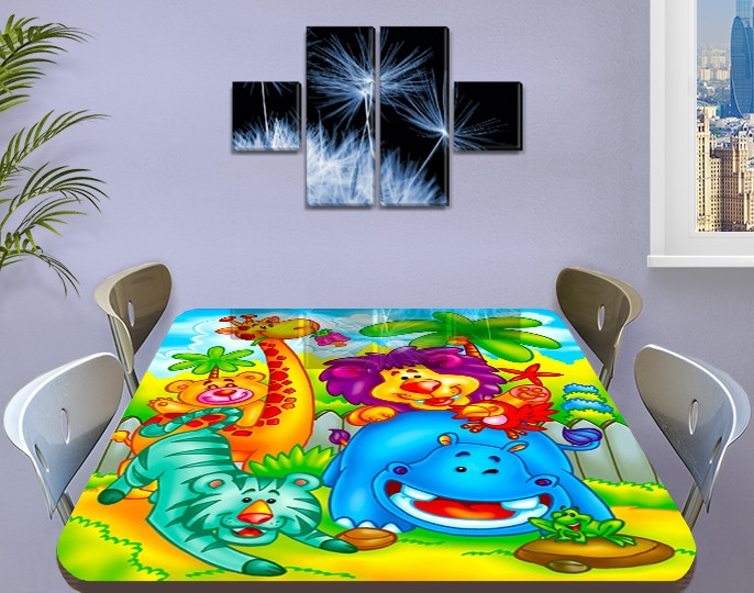 Дитяча наклейка на стіл Африка, 60 х 100 см