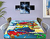 Дитяча наклейка на стіл Тачки 03 вінілова самоклеюча, блакитний 60 х 100 см, фото 7