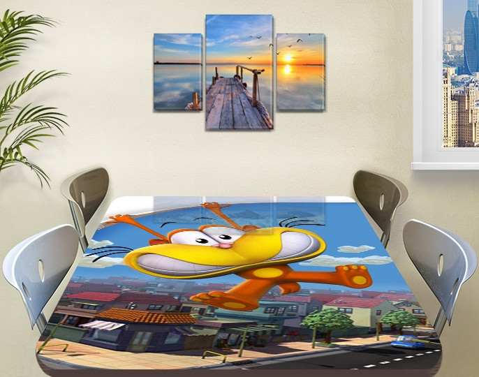 Дитяча наклейка на стіл Супергерой самоклеюча Вінілова наклейка, блакитний 60 х 100 см