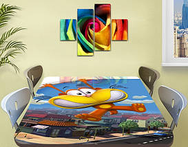 Дитяча наклейка на стіл Супергерой самоклеюча Вінілова наклейка, блакитний 60 х 100 см, фото 4