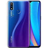 Прозорий силіконовий чохол Epic clear flash для Realme 3 (Бісколірний/Синій), фото 3