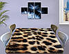 Вінілова наклейка на стіл Шкура гепарда Леопардовий самоклеюча подвійна плівка, бежевий 60 х 100 см, фото 7