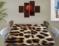 Виниловая наклейка на стол Шкура гепарда Леопардовый самоклеющаяся двойная пленка, бежевый 70 х 120 см