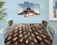 Виниловая наклейка на стол Шишка, под дерево деревянный самоклеющаяся двойная пленка, коричневый 70 х 120 см