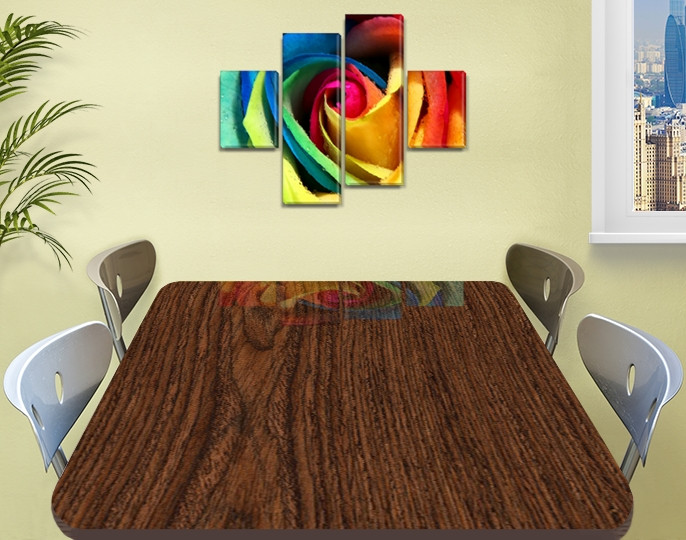 Наклейка на стіл Дерев'яні дошки під дерево подвійна плівка, що самоклеїться, коричневий 60 х 100 см