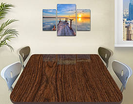 Наклейка на стіл Дерев'яні дошки під дерево подвійна плівка, що самоклеїться, коричневий 60 х 100 см, фото 5