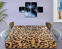 Виниловая наклейка на стол Шкура Леопарда гепард самоклеющаяся двойная пленка, бежевый 60 х 100 см
