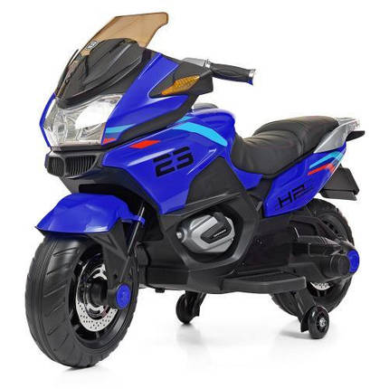 Мотоцикл Bambi M 4272EL-4 музика світло MP3 TF USB електромобіль синій для дітей, фото 1