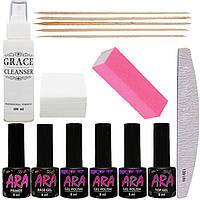 Набір Старт для покриття нігтів гель-лаком AraEStyle