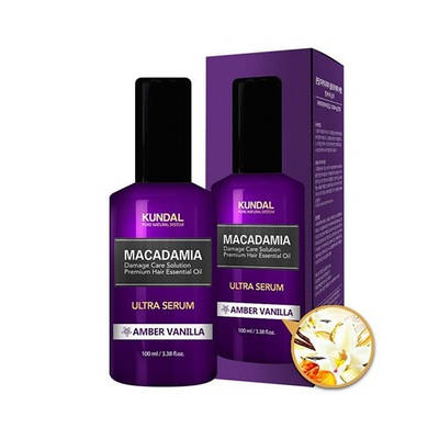Сироватка для волосся "Янтарна ваніль" KUNDAL Macadamia Ultra Serum Amber Vanilla 100ml